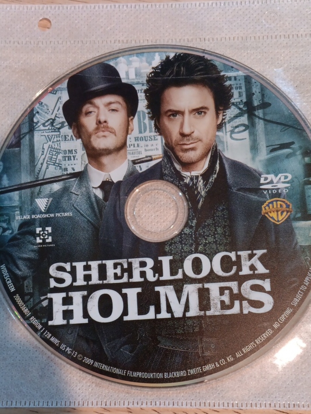 Sherlock Holmes DVD (2009) *NO CASE*